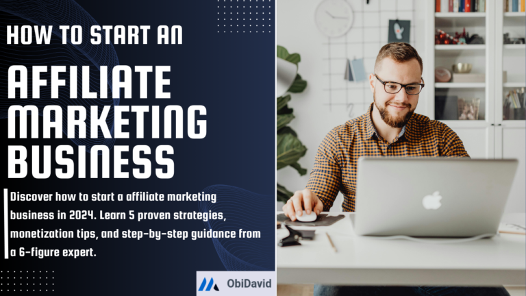 how to start an affiliate marketing business